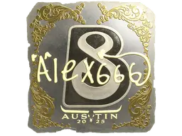 Sticker | alex666 (Gold) | Austin 2025