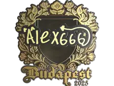 Sticker | alex666 (Gold) | Budapest 2025