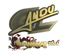 Sticker | aNdu (Gold) | Shanghai 2024