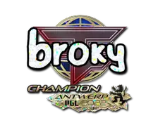 Sticker | broky (Glitter, Champion) | Antwerp 2022