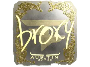 Sticker | broky (Gold) | Austin 2025