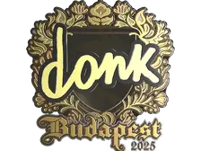 Sticker | donk (Gold) | Budapest 2025
