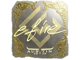 Sticker | efire (Gold) | Austin 2025