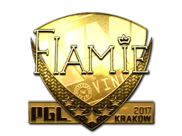 Sticker | flamie (Gold) | Krakow 2017