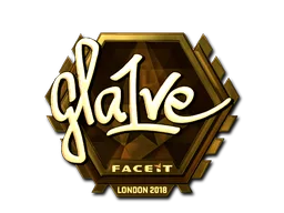 Sticker | gla1ve (Gold) | London 2018