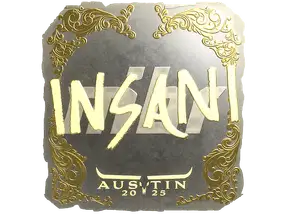 Sticker | insani (Gold) | Austin 2025