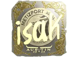 Sticker | isak (Gold) | Austin 2025
