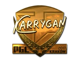 Sticker | karrigan (Gold) | Krakow 2017