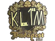 Sticker | kl1m (Gold) | Budapest 2025
