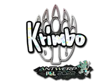 Sticker | Krimbo (Glitter) | Antwerp 2022