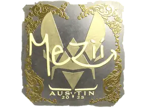 Sticker | mezii (Gold) | Austin 2025