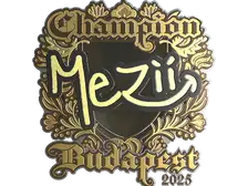 Sticker | mezii (Gold, Champion) | Budapest 2025