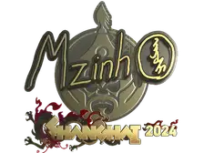Sticker | mzinho (Gold) | Shanghai 2024