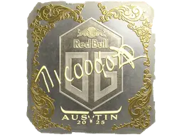 Sticker | nicoodoz (Gold) | Austin 2025