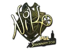 Sticker | NiKo (Gold) | Stockholm 2021