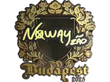 Sticker | noway (Gold) | Budapest 2025