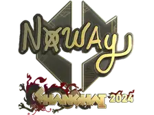 Sticker | noway (Gold) | Shanghai 2024