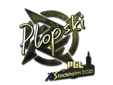 Sticker | Plopski (Gold) | Stockholm 2021
