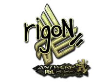 Sticker | rigoN (Gold) | Antwerp 2022