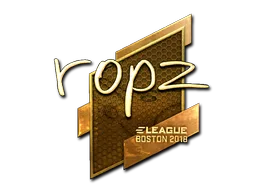 Sticker | ropz (Gold) | Boston 2018