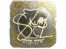 Sticker | skullz (Gold) | Austin 2025
