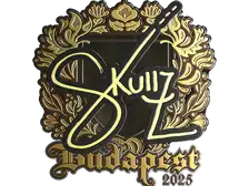 Sticker | skullz (Gold) | Budapest 2025