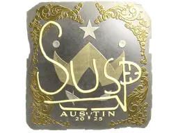 Sticker | susp (Gold) | Austin 2025