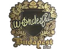 Sticker | w0nderful (Gold) | Budapest 2025