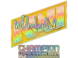 Sticker | w0nderful (Holo, Champion) | Copenhagen 2024