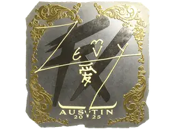 Sticker | zevy (Gold) | Austin 2025