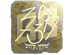 Sticker | zorte (Gold) | Austin 2025
