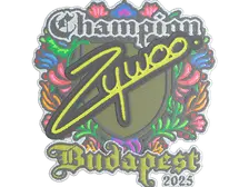 Sticker | ZywOo (Embroidered, Champion) | Budapest 2025