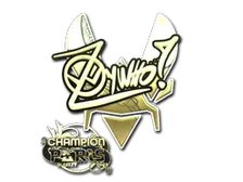 Sticker | ZywOo (Gold, Champion) | Paris 2023